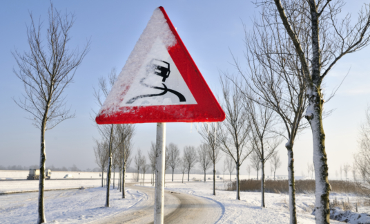 Gladheid – waarschuwing – code geel – sneeuw – winter