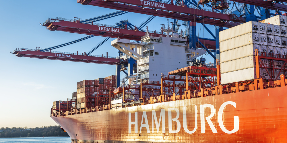Hamburg sud – haven – containervaart – Container Ship in Hamburg