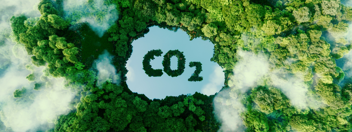 Concept depicting the issue of carbon dioxide emissions co2 duurzaam