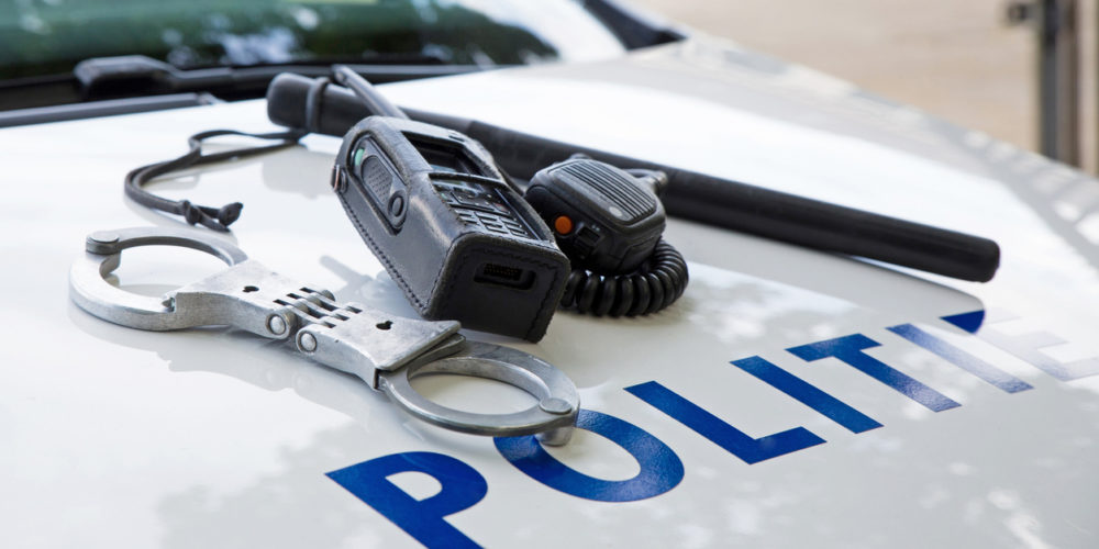 police equipment on a dutch police car