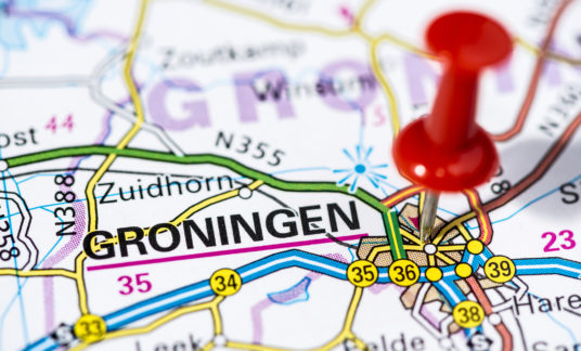 European cities on map series: Groningen