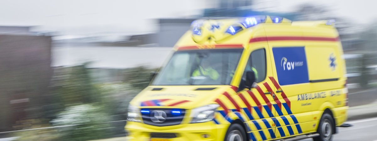 Ambulance rushing to an accident at high speed