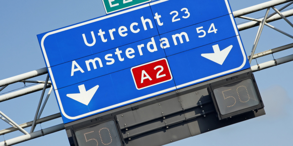 Dutch highway direction sign # 3